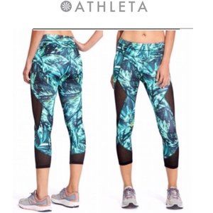 EUC Athleta Napali Mesh Sonar Capri XS